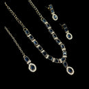 NAFJ Glamorous Crystal Stone Designer Necklace Set