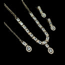 NAFJ Glamorous Crystal Stone Designer Necklace Set