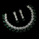 NAFJ Glamorous Crystal Stone Designer Necklace Set