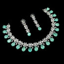 NAFJ Glamorous Crystal Stone Designer Necklace Set