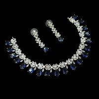 NAFJ Glamorous Crystal Stone Designer Necklace Set