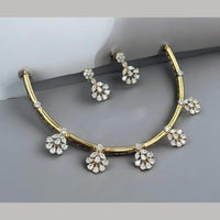 NAFJ Glamorous Crystal Stone Designer Necklace Set