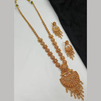 NAFJ Elegant Crystal Stone Long Necklace Set for Women
