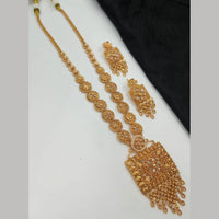 NAFJ Elegant Crystal Stone Long Necklace Set for Women
