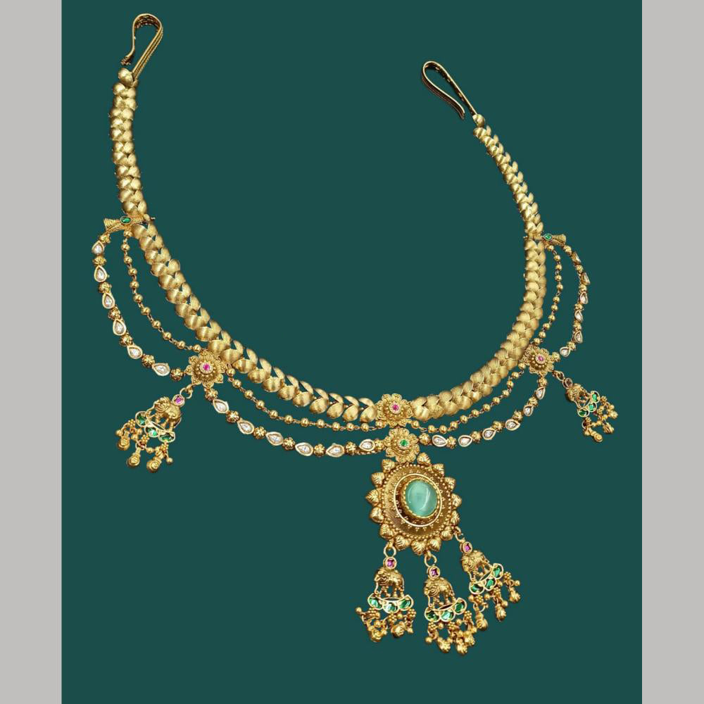 NAFJ Premium Pota Stone And Pearl Necklace