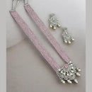 NAFJ Luxury Crystal Stone And Pearl Necklace Set for Women