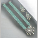 NAFJ Luxury Crystal Stone And Pearl Necklace Set for Women