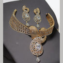 NAFJ Glamorous Crystal Stone Designer Necklace Set