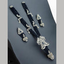 NAFJ Luxury Crystal Stone And Pearl Necklace Set for Women