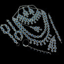 NAFJ Grand Crystal Stone And Austrian Stone Pearl And Beads Dreamy Bridal Set