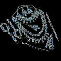 NAFJ Grand Crystal Stone And Austrian Stone Pearl And Beads Dreamy Bridal Set