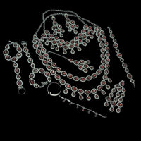 NAFJ Grand Crystal Stone And Austrian Stone Pearl And Beads Dreamy Bridal Set