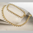 NAFJ Gold Plated Crystal Stone Payal / Anklet