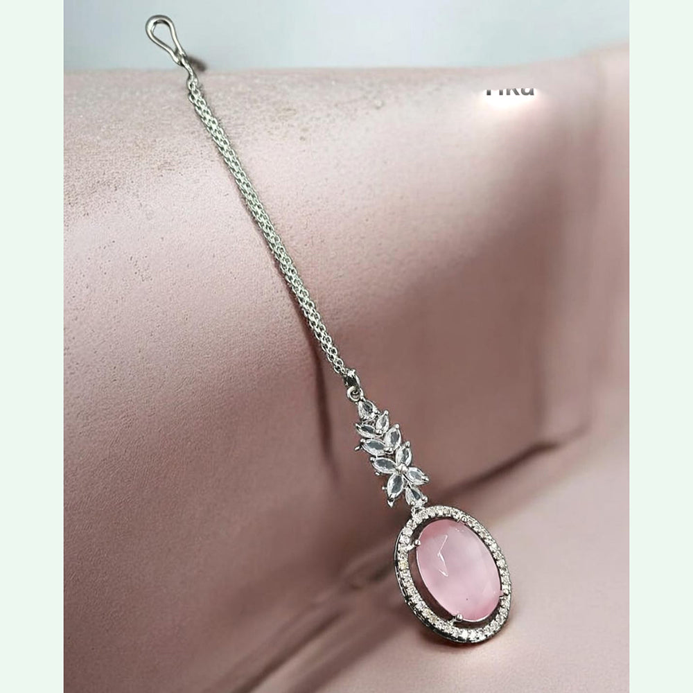 NAFJ Sparkling American Diamond Maangtikka