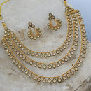 NAFJ Luxury Crystal Stone Triple Layer Necklace Set
