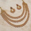 NAFJ Luxury Crystal Stone Triple Layer Necklace Set