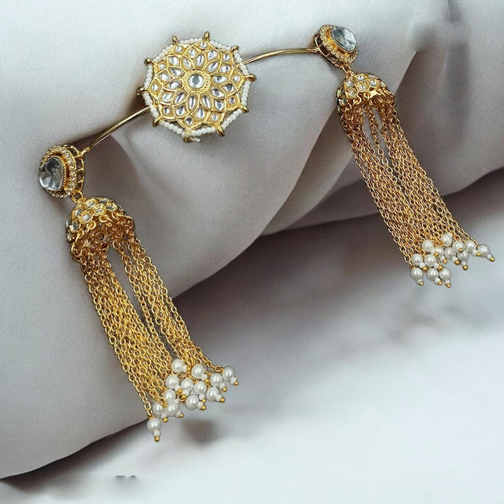 NAFJ Glamorous Kundan Stone Pearl Hair Accessories