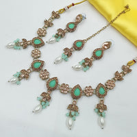 NAFJ Elegant Crystal Stone And Beads Necklace Set