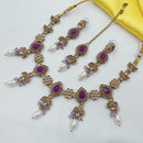 NAFJ Elegant Crystal Stone And Beads Necklace Set