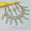 NAFJ Elegant Crystal Stone And Kundan Stone Beads Necklace Set