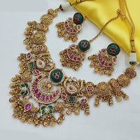 NAFJ Elegant Pota Stone And Pearl Necklace Set
