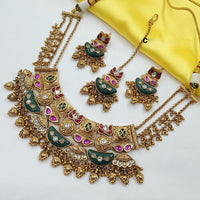 NAFJ Elegant Pota Stone And Pearl Necklace Set