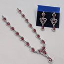 NAFJ Sparkling American Daimonds For Modern Elegance Necklace Set
