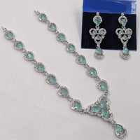 NAFJ Sparkling American Daimonds For Modern Elegance Necklace Set