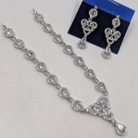 NAFJ Sparkling American Daimonds For Modern Elegance Necklace Set