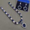 NAFJ Sparkling American Daimonds For Modern Elegance Necklace Set