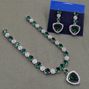 NAFJ Sparkling American Daimonds For Modern Elegance Necklace Set