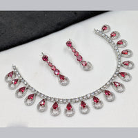 NAFJ Sparkling American Daimonds For Modern Elegance Necklace Set