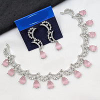 NAFJ Sparkling American Daimonds For Modern Elegance Necklace Set