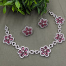NAFJ Sparkling American Daimonds For Modern Elegance Necklace Set
