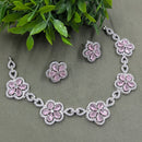 NAFJ Sparkling American Daimonds For Modern Elegance Necklace Set