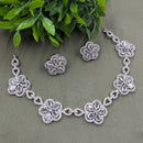 NAFJ Sparkling American Daimonds For Modern Elegance Necklace Set
