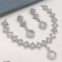 NAFJ Sparkling American Daimonds For Modern Elegance Necklace Set