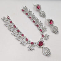 NAFJ Sparkling American Daimonds For Modern Elegance Necklace Set