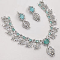NAFJ Sparkling American Daimonds For Modern Elegance Necklace Set