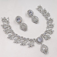 NAFJ Sparkling American Daimonds For Modern Elegance Necklace Set