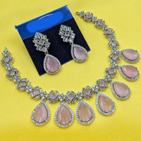 NAFJ Sparkling American Daimonds For Modern Elegance Necklace Set