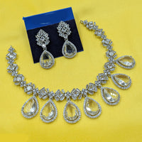 NAFJ Sparkling American Daimonds For Modern Elegance Necklace Set