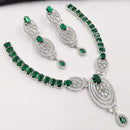 NAFJ Sparkling American Daimonds For Modern Elegance Necklace Set