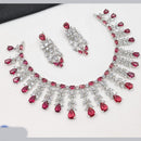 NAFJ Sparkling American Daimonds For Modern Elegance Necklace Set
