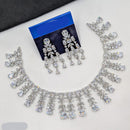 NAFJ Sparkling American Daimonds For Modern Elegance Necklace Set