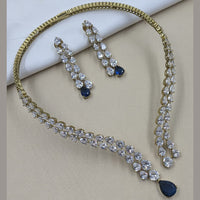 NAFJ Sparkling American Daimonds For Modern Elegance Necklace Set