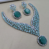 NAFJ Sparkling American Daimonds For Modern Elegance Necklace Set