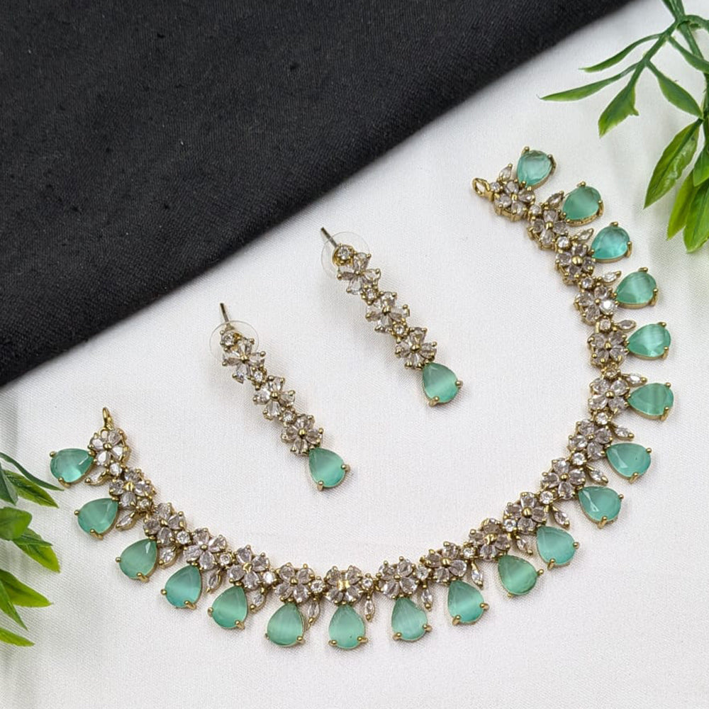 NAFJ Sparkling American Daimonds For Modern Elegance Necklace Set
