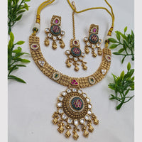 NAFJ Premium Pota Stone Necklace Set for Women