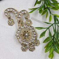 NAFJ Royal Groom Kundan Stone Brooch For Men Kalangi (Safa \ Padgdi)